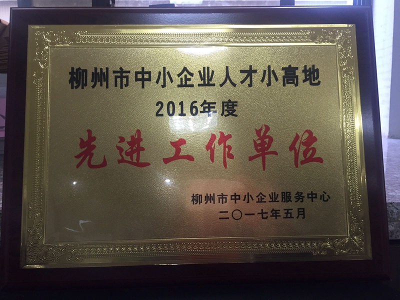 柳州市中小企業(yè)人才小高地先進(jìn)工作單位